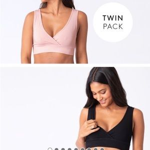Seraphine Bamboo Maternity & Nursing Sleep Bras – Twin Pack